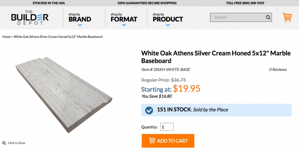 White Oak Silver Cream Ashen Gray Baseboard